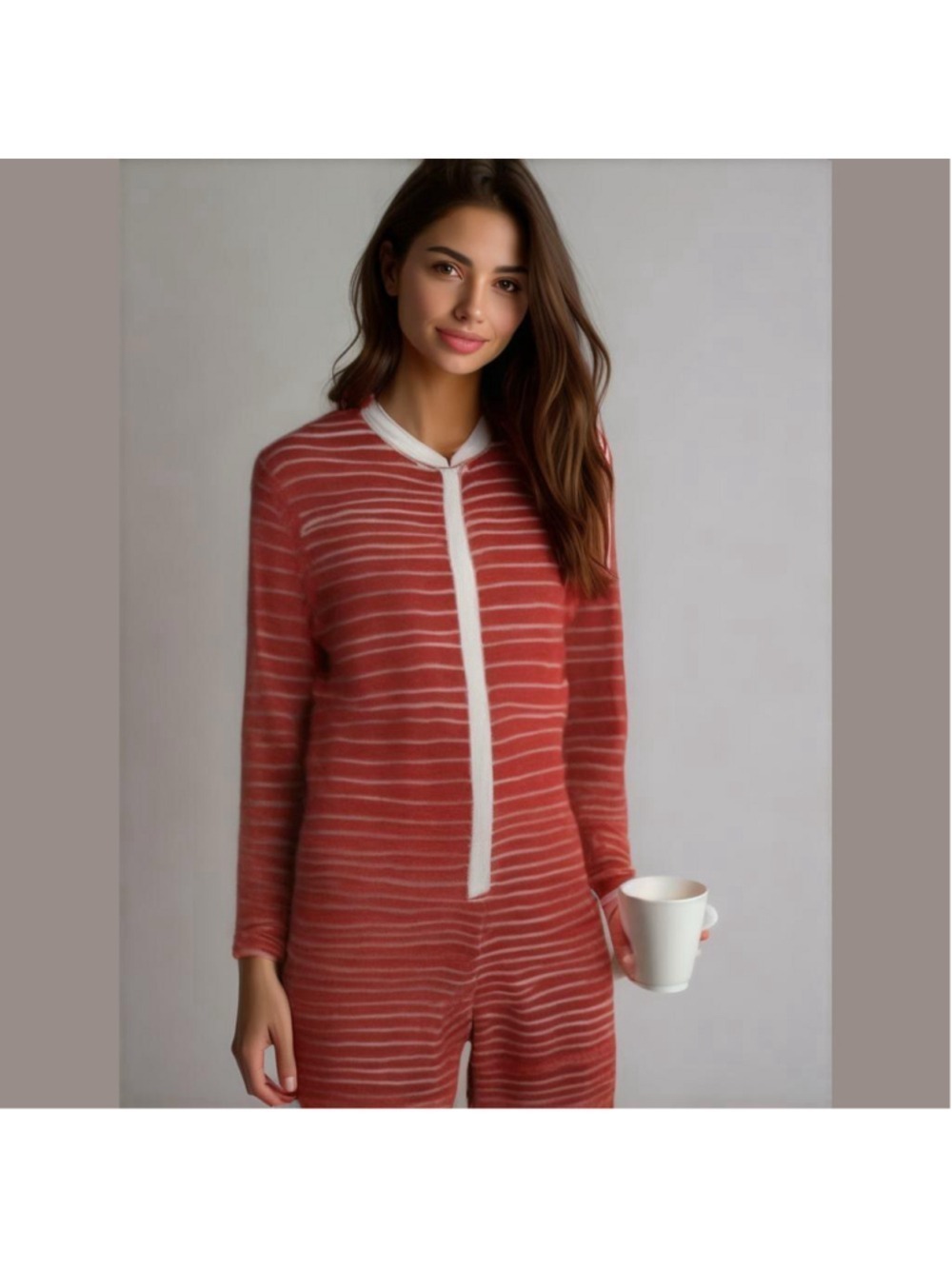 J.Crew Factory Red White Striped Holiday Onesie Small